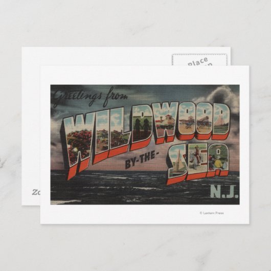 Wildwood-by-the-Zee, New Jersey Briefkaart (Voorkant / Achterkant)