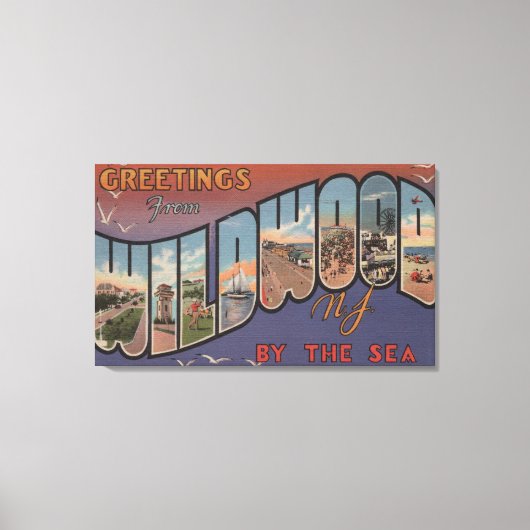 Wildwood-by-the-Zee, New Jersey Canvas Afdruk (Voorkant)