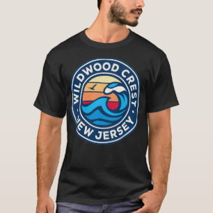 Wildwood Crest New Jersey NJ  Nautical Wave T-shirt
