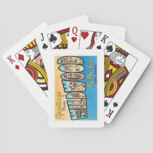 Wildwood door het Zee New Jersey NJ  Briefkaart Pokerkaarten