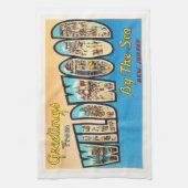 Wildwood door het Zee New Jersey NJ  Briefkaart Theedoek (Verticaal)