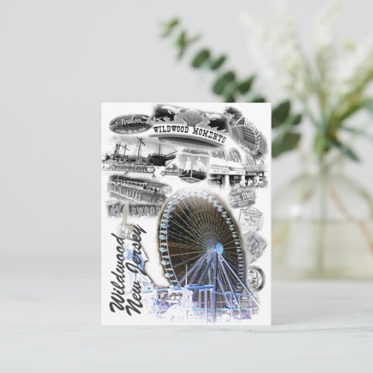 Wildwood, New Jersey Boardwalk Briefkaart (Staand voorkant)