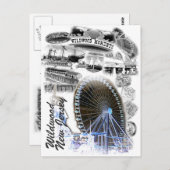 Wildwood, New Jersey Boardwalk Briefkaart (Voorkant / Achterkant)