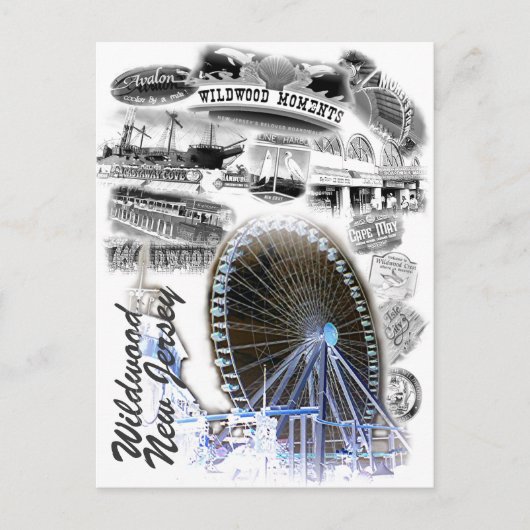 Wildwood, New Jersey Boardwalk Briefkaart (Voorkant)
