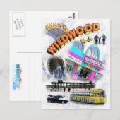 Wildwood, New Jersey Boardwalk Briefkaart (Voorkant / Achterkant)