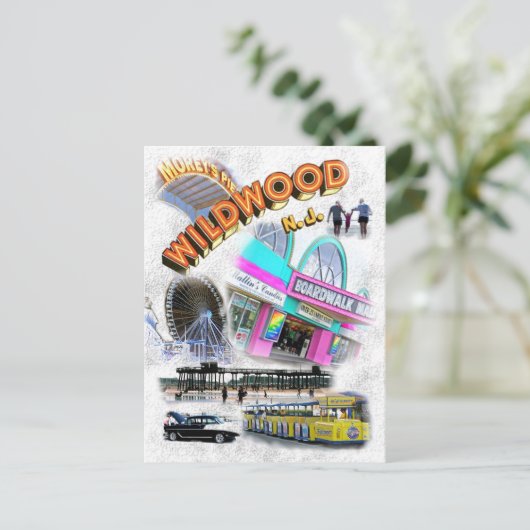 WILDWOOD, NEW JERSEY BRIEFKAART (Staand voorkant)
