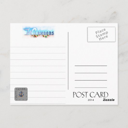 WILDWOOD, NEW JERSEY BRIEFKAART (Achterkant)