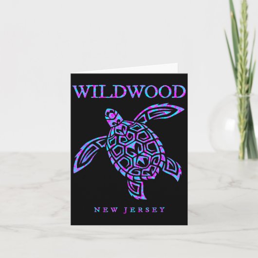 Wildwood New Jersey Sea Turtle Beach Vacation Men  Kaart (Voorkant)