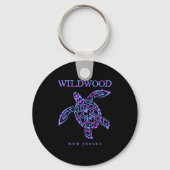 Wildwood New Jersey Sea Turtle Beach Vacation Men  Sleutelhanger (Voorkant)