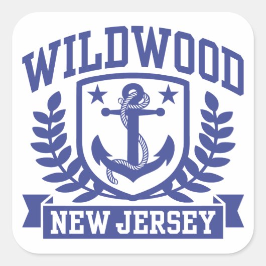 Wildwood New Jersey Vierkante Sticker (Voorkant)