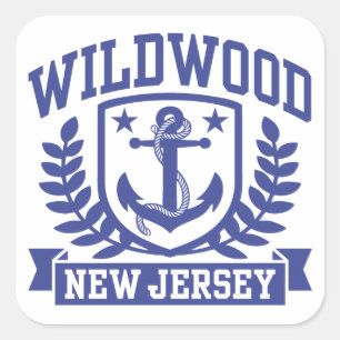 Wildwood New Jersey Vierkante Sticker