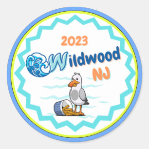 Wildwood NJ 2023 sticker meeuw