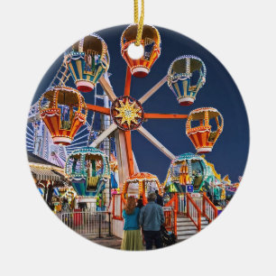 Wildwood NJ – Ballon Race Rit 's Nachts Keramisch Ornament