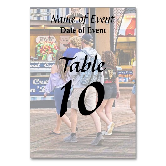 Wildwood NJ – Boardwalk Bakkerij Kaart (Achterkant)