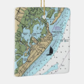 Wildwood NJ Chart Keramisch Ornament (Rechts)