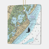 Wildwood NJ Chart Keramisch Ornament (Links)