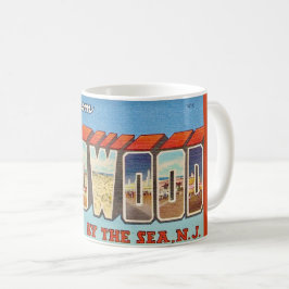 Wildwood NJ Old Postcard Mug Koffiemok