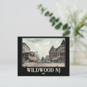 Wildwood NJ, Street Uitzicht, 1914,  Briefkaart (Staand voorkant)