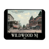 Wildwood NJ, Street Uitzicht, 1914,  Style Magneet (Horizontaal)