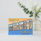 Wildwood NJ Vintage Ansichtkaart Briefkaart (Staand voorkant)