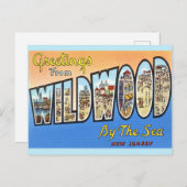 Wildwood NJ Vintage Ansichtkaart Briefkaart (Voorkant / Achterkant)