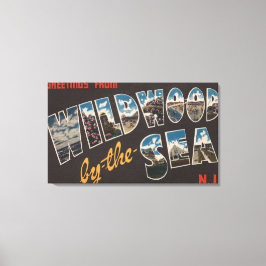 Wildwood per Zee, New Jersey 2 Canvas Afdruk (Voorkant)