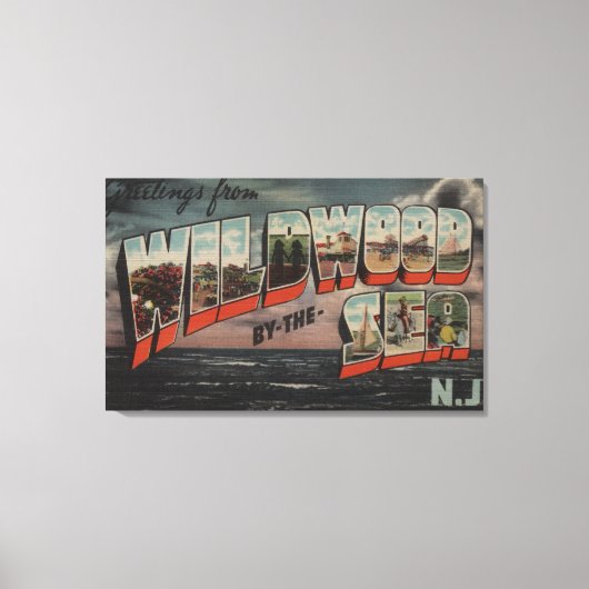 Wildwood per Zee, New Jersey 3 Canvas Afdruk (Voorkant)