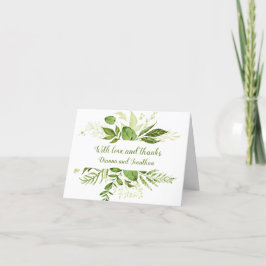 Wildwoods Botanicals Bruiloft Dank u Kaart