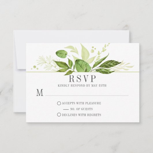 Wildwoods Botanicals Greenery Lijst RSVP (Voorkant)
