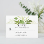 Wildwoods Botanicals Greenery Lijst RSVP Kaartje (Staand voorkant)