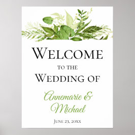 Wildwoods Botanicals Welkom bij ons huwelijk Poster