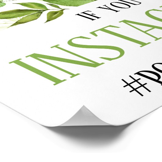 Wildwoods Botanisch Instagram Sign. Poster (Hoek)