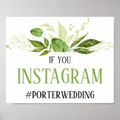 Wildwoods Botanisch Instagram Sign. Poster (Voorkant)