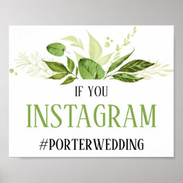 Wildwoods Botanisch Instagram Sign. Poster