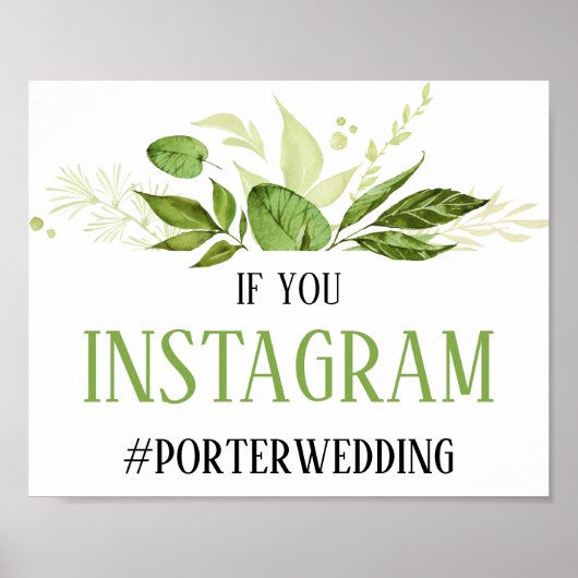 Wildwoods Botanisch Instagram Sign. Poster (Voorkant)