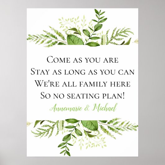 Wildwoods Botanische stoffen Geen seatingplan Bind Poster (Voorkant)
