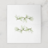 Wildwoods Pine Branch Rustiek groen Plaatskaartje (Buitenkant ongevouwen)