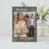 Wildy Yours Rustic Boho Wedding Dank je wel kaart (Staand voorkant)