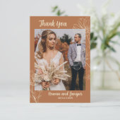 Wildy Yours Rustic Boho Wedding Dank je wel kaart (Staand voorkant)
