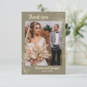 Wildy Yours Rustic Boho Wedding Dank je wel kaart (Staand voorkant)