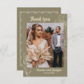 Wildy Yours Rustic Boho Wedding Dank je wel kaart (Voorkant / Achterkant)