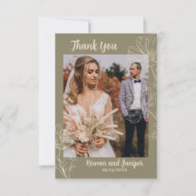 Wildy Yours Rustic Boho Wedding Dank je wel kaart