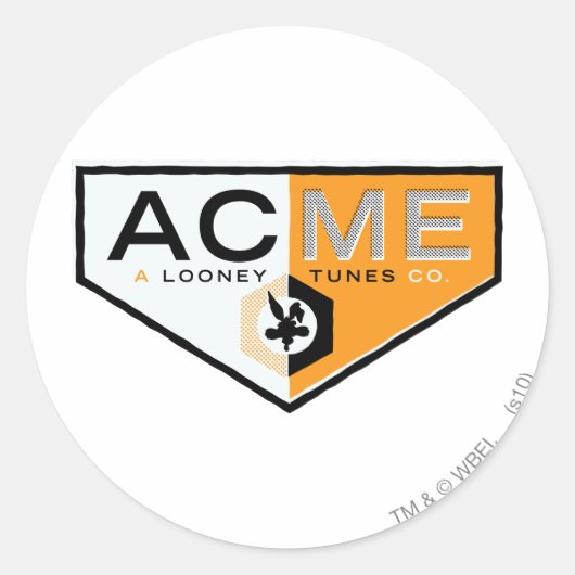 WILE E. COYOTE™ Acme 2 Ronde Sticker (Voorkant)