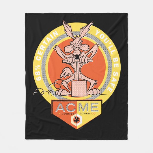 WILE E. COYOTE™ Acme - 68% Kans dat u veilig bent Fleece Deken (Voorkant)