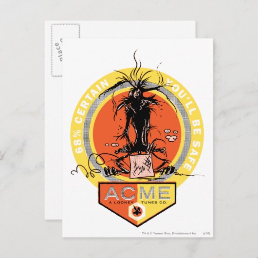 WILE E. COYOTE™ Acme - 68% zeker dat je veilig ben Briefkaart (Voorkant / Achterkant)