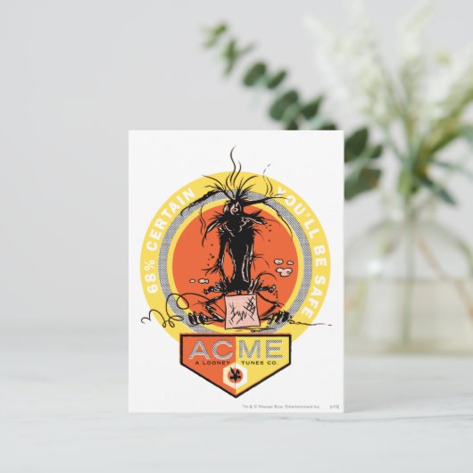 WILE E. COYOTE™ Acme - 68% zeker dat je veilig ben Briefkaart (Staand voorkant)
