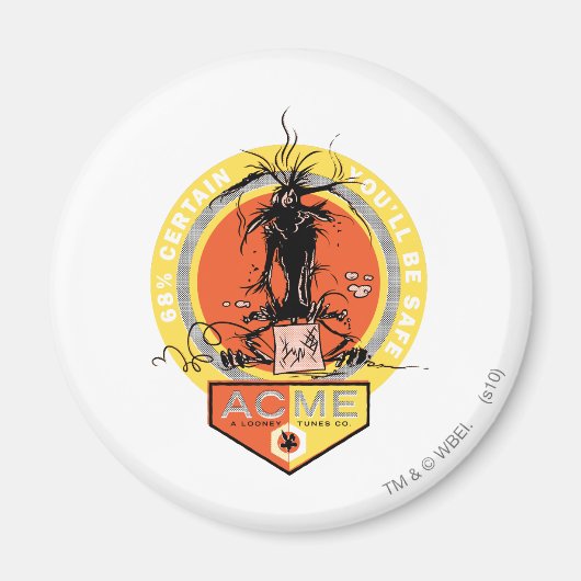 WILE E. COYOTE™ Acme - 68% zeker dat je veilig ben Magneet (Voorkant)