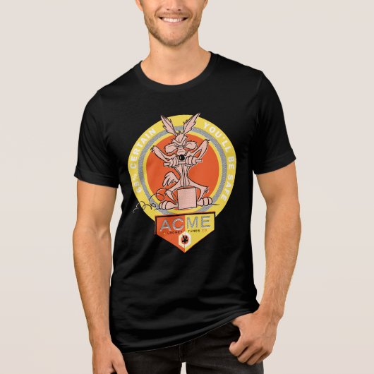 WILE E. COYOTE™ Acme - 68% zeker dat je veilig ben Tri-Blend Shirt (Voorkant)