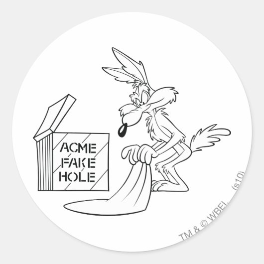 WILE E. COYOTE™ Acme Producten 7 Ronde Sticker (Voorkant)