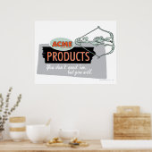 Wile E Coyote Acme Producten 9 Poster (Keuken)